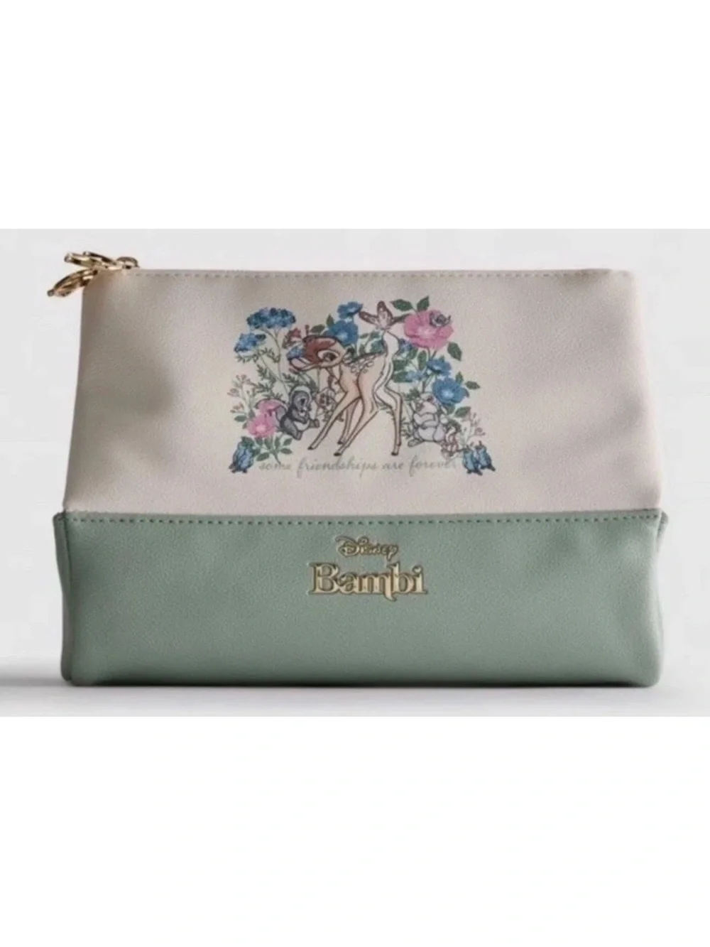 Disney Faux Leather Bambi Tri Fold Cosmetic Makeup Bag Thumper Primark*-NEW
